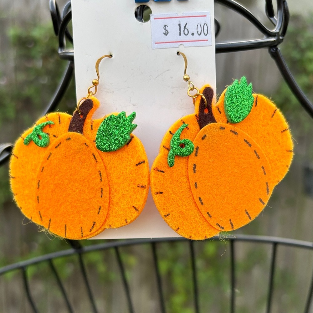 Pumpkin-Themed Adult Earrings
